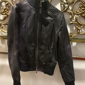 Mackage for Aritzia Black and Gold Accent Jacket